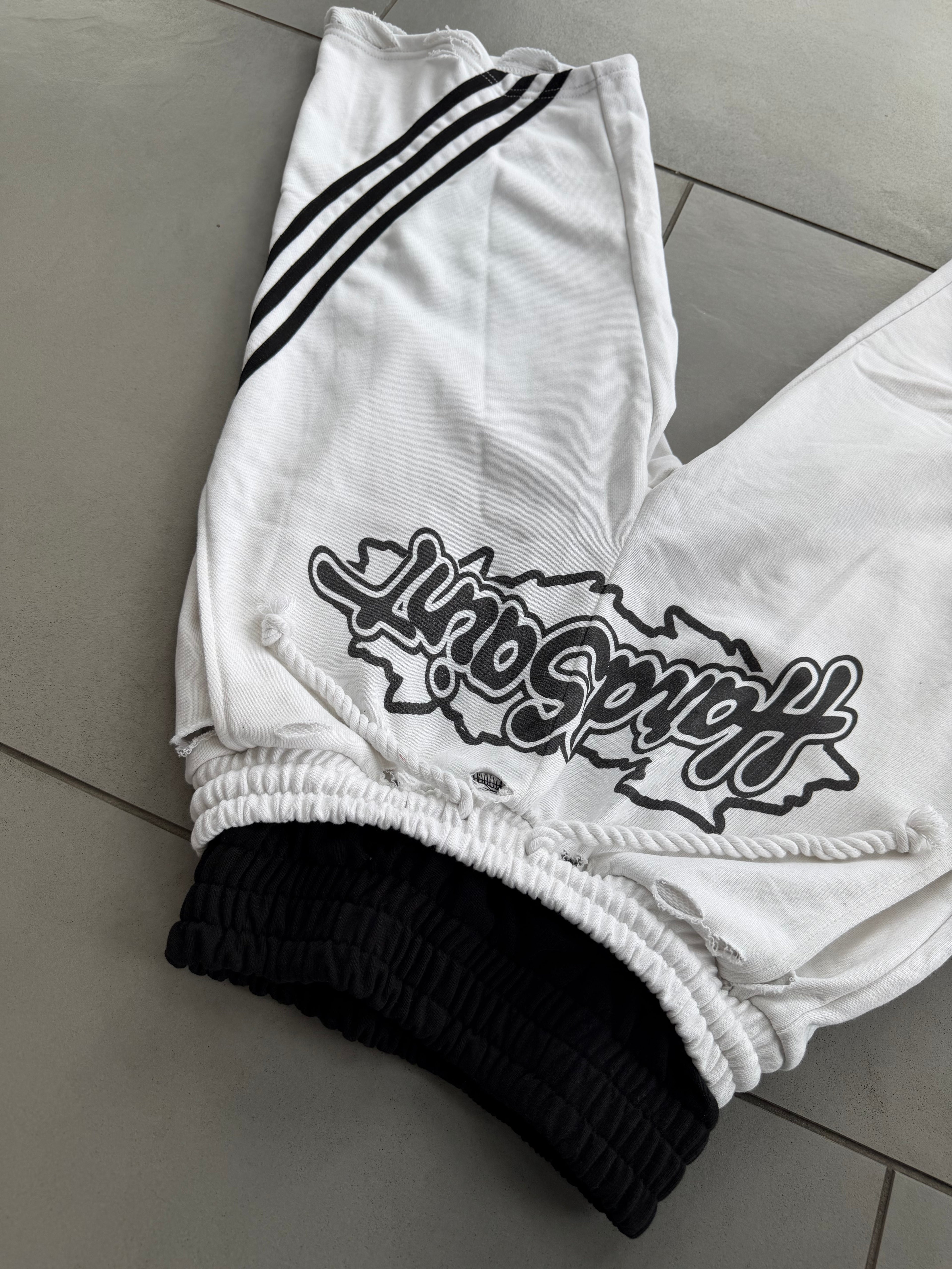 Money & Motion White Shorts