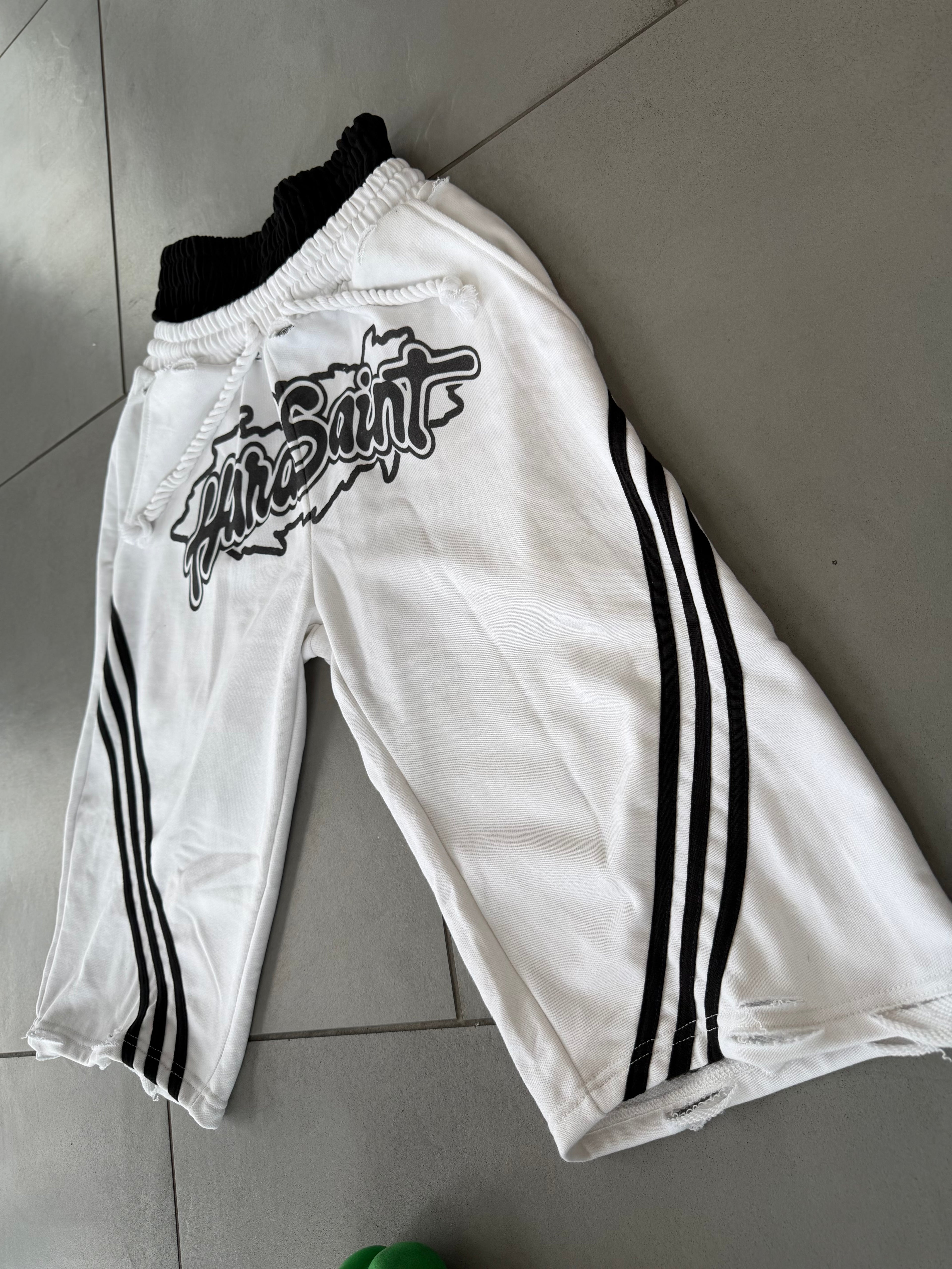 Money & Motion White Shorts